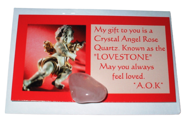 AOK Rose Quartz Crystal Card