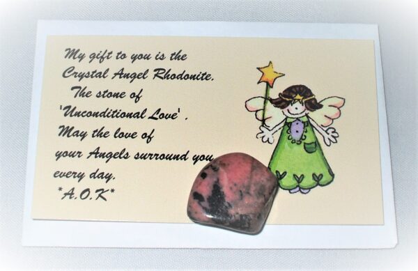 AOK Rhodonite Crystal Card