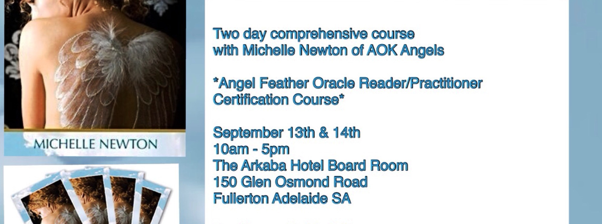 Read more about the article Adelaide Angel Feather Oracle Certification Course September 13th & 14th 2014