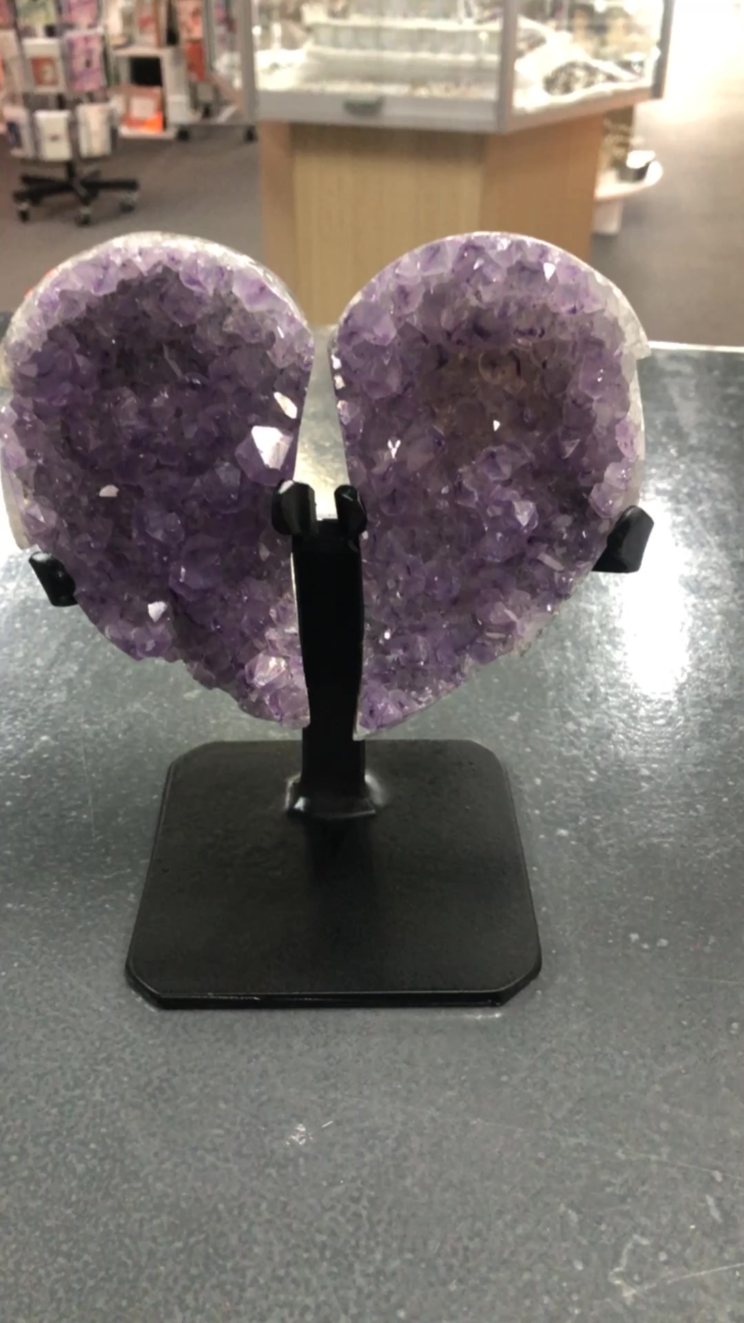 You are currently viewing #amethyst #angelwings #crownchakra #thirdeyechakra #crystalhealing #meditation 
 AOK Crystal Specialists  
www.aokspecialtygifts.com.au
151 High Street Shepparton
Tuesday- Friday 9am – 5pm
Saturday 9a…