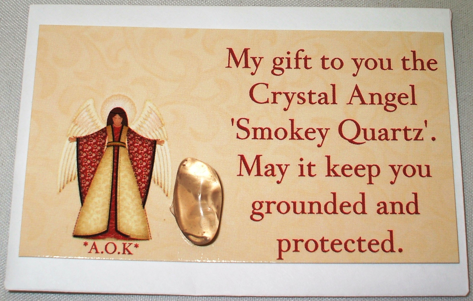 AOK Smokey Quartz Crystal Card