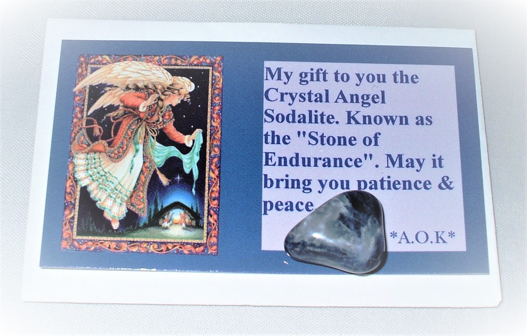 AOK Sodalite Crystal Card