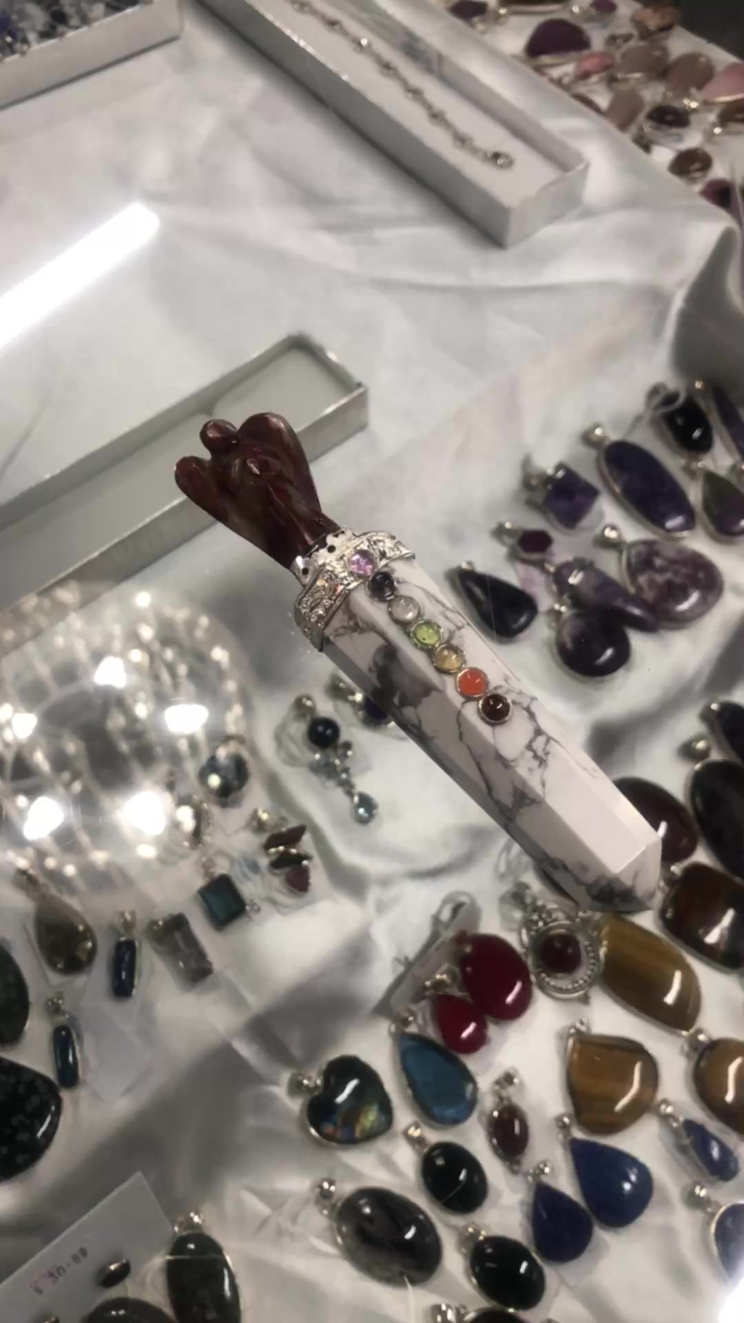 You are currently viewing Howlite & Jasper Wand 
#crystalshops #crystals #amethyst #chakra #healing 
 AOK Specialty Gifts  
www.aokspecialtygifts.com.au
151 High Street Shepparton
Monday 10am – 4:30pm
Tuesday- Friday 9am – 5pm…