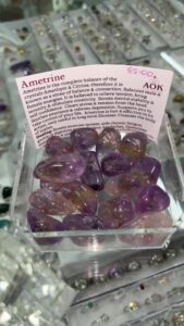 Read more about the article Ametrine Tumble Stones
 AOK 151 High Street Shepparton 
 New Opening Hours  
*CLOSED Mondays
*Tuesday & Wednesday 10am -4Pm
*Thursday & Friday 10-5:00pm
*Saturday 10am – 2.00pm
*CLOSED Public Holiday…