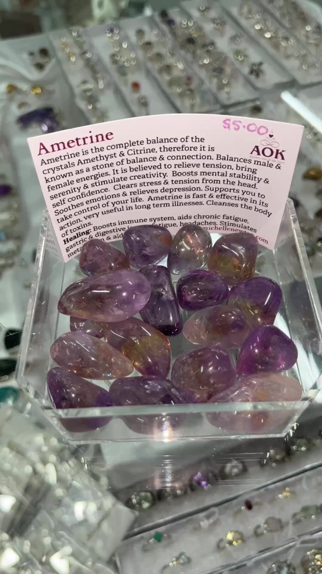 You are currently viewing Ametrine Tumble Stones
 AOK 151 High Street Shepparton 
 New Opening Hours  
*CLOSED Mondays
*Tuesday & Wednesday 10am -4Pm
*Thursday & Friday 10-5:00pm
*Saturday 10am – 2.00pm
*CLOSED Public Holiday…