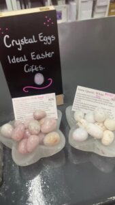 Read more about the article Small Crystal Eggs  Ideal Easter  
 151 High Street Shepparton 
 Opening Hours 
Monday 10-5:00pm
Tuesday- Friday 10am – 5:00pm
Saturday 10am – 2.00pm
CLOSED Public Holidays 
 03 58215974 GO HERE: htt…