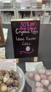 Read more about the article Eggs 30% last day today 
 AOK 151 High Street Shepparton 
 New Opening Hours  
*CLOSED Mondays
*Tuesday – Friday 10-5:00pm
*Saturday 10am – 2.00pm
*CLOSED Public Holidays 
 NB Closed all Easter Reopen…