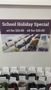 Read more about the article School Holiday Tumblestone Special Starts Tomorrow 
Plus Large Crystal Specimens large  Salt Lamps & Large crystal candles 50% OFF  DOT EOFY SALE
 AOK 151 High Street Shepparton 
 New Opening Hours  
…